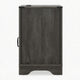 Layla Nightstand | Charging Station | Shelf | and Cabinet | Dark Gray Wood