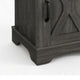 Layla Nightstand | Charging Station | Shelf | and Cabinet | Dark Gray Wood