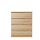 Bambi Handle-Free Tall Dresser Chest with 4 Drawers | Natural Wood