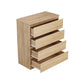 Bambi Handle-Free Tall Dresser Chest with 4 Drawers | Natural Wood