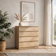 Bambi Handle-Free Tall Dresser Chest with 4 Drawers | Natural Wood