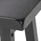 Fuji Backless Saddle Bar Stool | Contoured Seat | Stretchers | Black Wood
