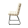 Saina Modern Dining Chairs with Metal Frame | Set of 2 | Beige Fabric