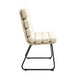Saina Modern Dining Chairs with Metal Frame | Set of 2 | Beige Fabric