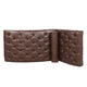 Emery Chaise Lounge with Rolling Pillow | Dark Brown Tufted Faux Leather
