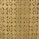 Sammy Round Coffee Table with Cutout Perforated Pattern | Brown Iron 26"
