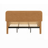 Pedro King Platform Bed with Adjustable Plush Headboard | Brown Fabric