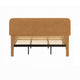 Pedro King Platform Bed with Adjustable Plush Headboard | Brown Fabric