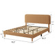 Pedro King Platform Bed with Adjustable Plush Headboard | Brown Fabric