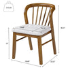 Mitch Windsor-Style Dining Chairs | Set of 2 | Rubberwood | Beige Seat