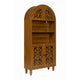 Carlos Arched Storage Cabinet | Carved Details | Open Shelves | Walnut 67"