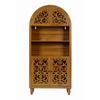 Carlos Arched Storage Cabinet | Carved Details | Open Shelves | Walnut 67"