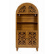 Carlos Arched Storage Cabinet | Carved Details | Open Shelves | Walnut 67"
