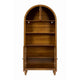Carlos Arched Storage Cabinet | Carved Details | Open Shelves | Walnut 67"