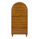 Carlos Arched Storage Cabinet | Carved Details | Open Shelves | Walnut 67"