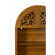 Carlos Arched Storage Cabinet | Carved Details | Open Shelves | Walnut 67"