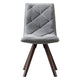 Kayra Dining Chairs with Solid Wood Legs | Set of 2 | Gray Fabric