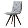 Kayra Dining Chairs with Solid Wood Legs | Set of 2 | Gray Fabric