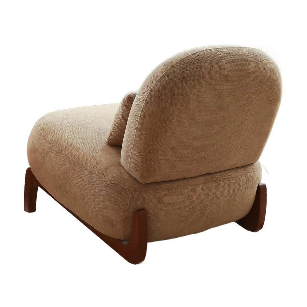 Darla Accent Chair | Set of 2 | Brown Solid Wood Legs | Camel Velvet
