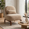 Darla Accent Chair | Set of 2 | Brown Solid Wood Legs | Camel Velvet