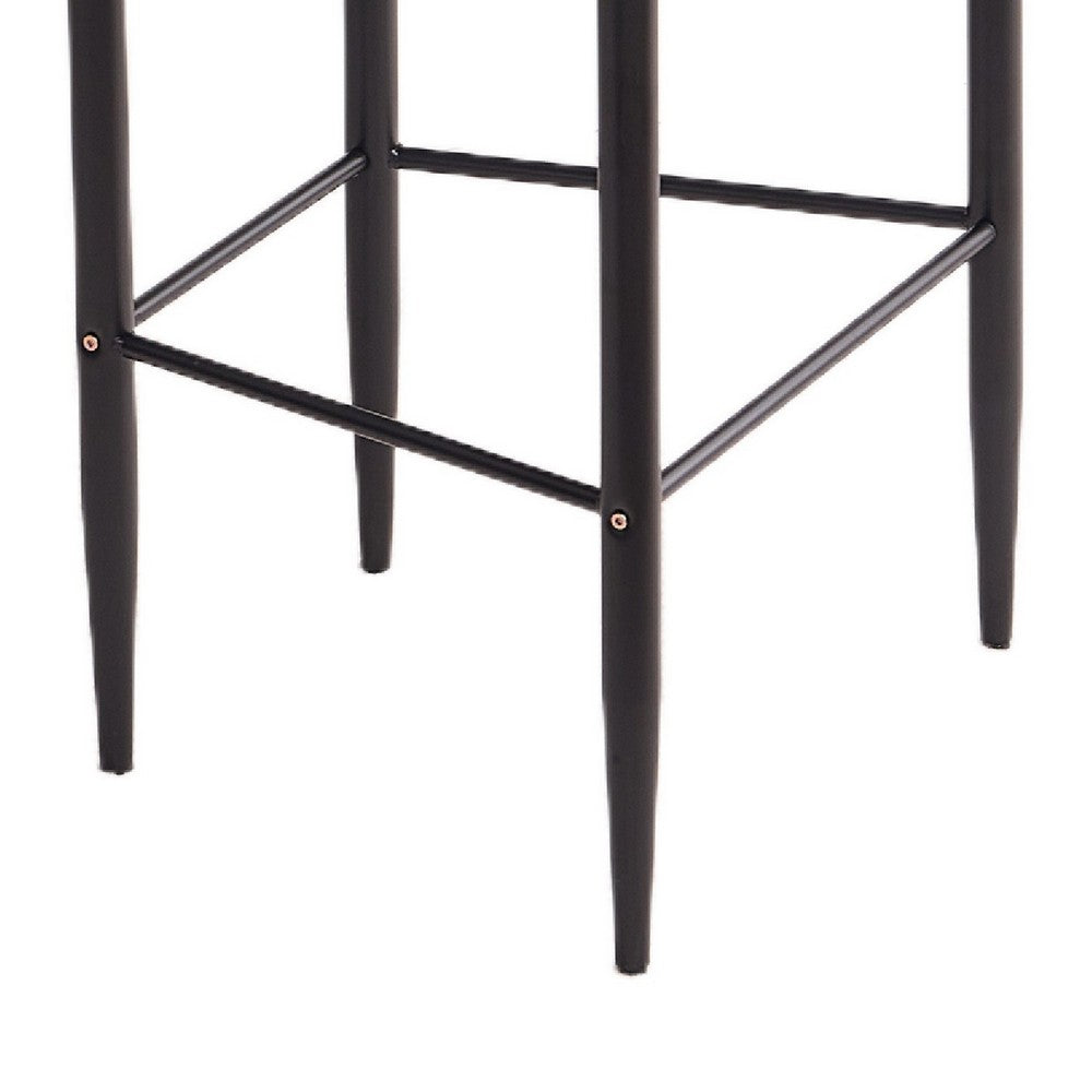 Avime Modern Barstool Chair | Set of 2 | Gold Metal Armrests | Gray Fabric