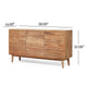 Remmy Handcrafted Sideboard Cabinet with 3 Doors | Natural Acacia Wood 58"