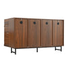 Lewis Wave Design Sideboard Cabinet | Adjustable Shelf | Walnut | 59"