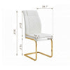 Verra Dining Chairs | Gold Metal Cantilever Frame | White Faux Leather