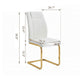 Verra Dining Chairs | Gold Metal Cantilever Frame | White Faux Leather