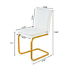 Xylo Dining Chairs | Gold Cantilever Metal | Set of 4 | White Faux Leather