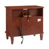 Cyna Nightstand with USB Ports | 2 Drawers and Shelf | Walnut Brown Wood