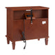Cyna Nightstand with USB Ports | 2 Drawers and Shelf | Walnut Brown Wood