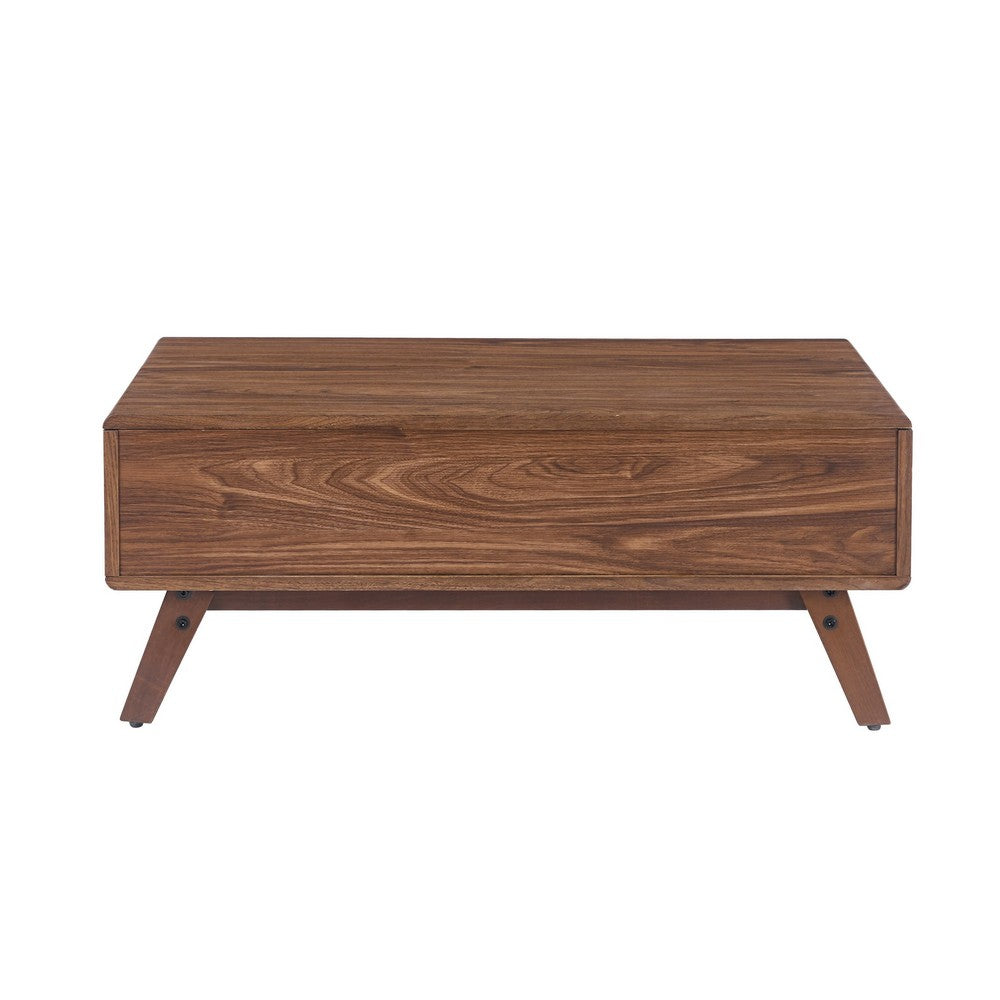 Dolly Mid-Century Lift Top Coffee Table | Hidden Storage | Walnut MDF 39"