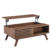 Dolly Mid-Century Lift Top Coffee Table | Hidden Storage | Walnut MDF 39"