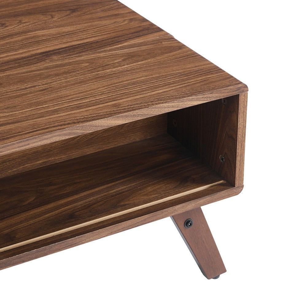 Dolly Mid-Century Lift Top Coffee Table | Hidden Storage | Walnut MDF 39"