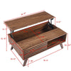 Dolly Mid-Century Lift Top Coffee Table | Hidden Storage | Walnut MDF 39"