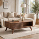 Dolly Mid-Century Lift Top Coffee Table | Hidden Storage | Walnut MDF 39"