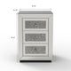 Lily Mirrored Nightstand | 3-Drawers | Glass Front Panels | Silver Wood
