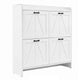 Miney Shoe Cabinet with 4 Flip Drawers | Barn Doors Set | White Wood 42"