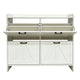 Miney Shoe Cabinet with 4 Flip Drawers | Barn Doors Set | White Wood 42"