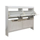 Miney Shoe Cabinet with 4 Flip Drawers | Barn Doors Set | White Wood 42"