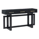 Gracie Console Table with 3 Drawers and Iron Handle Design | Black Wood 57"
