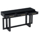 Gracie Console Table with 3 Drawers and Iron Handle Design | Black Wood 57"