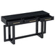 Gracie Console Table with 3 Drawers and Iron Handle Design | Black Wood 57"