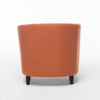 Saira Club Chair with Curved Back and Plush Cushion | Orange Fabric