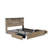 Amna Farmhouse King Bed | LED Storage and Charging Station | Gray Wood