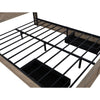 Amna Farmhouse King Bed | LED Storage and Charging Station | Gray Wood