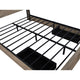 Amna Farmhouse King Bed | LED Storage and Charging Station | Gray Wood