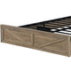 Amna Farmhouse King Bed | LED Storage and Charging Station | Gray Wood