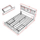 Amna Farmhouse King Bed | LED Storage and Charging Station | Gray Wood